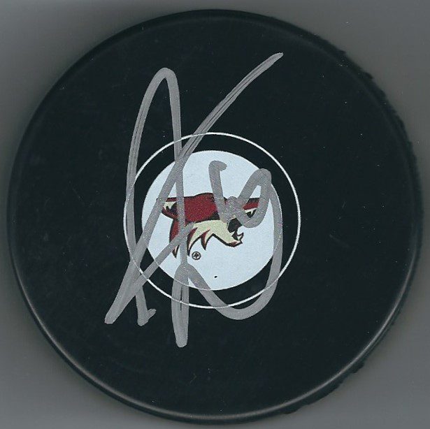Autographed ANTHONY DUCLAIR Arizona Coyotes Hockey Puck
