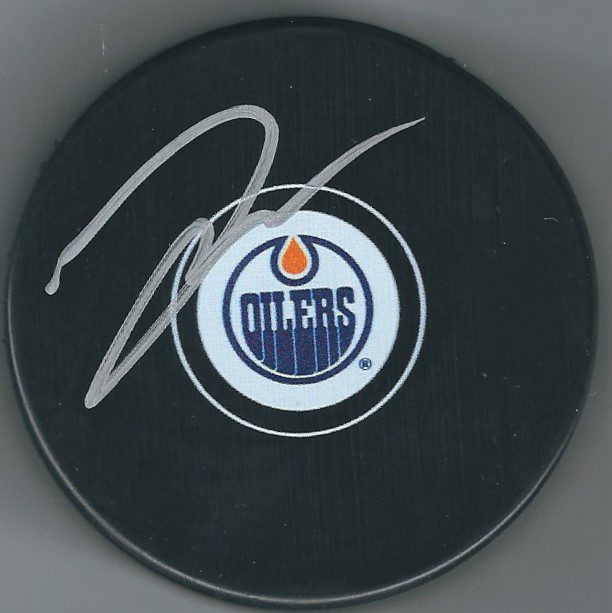 Autographed DARNELL NURSE Edmonton Oilers Hockey Puck