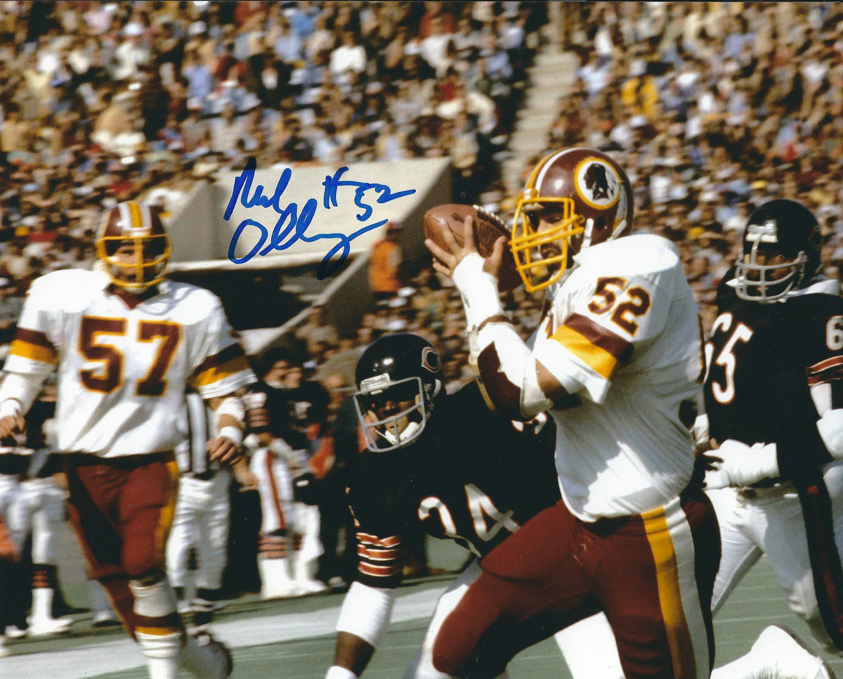 Autographed NEAL OLKEWICZ  8x10 Washington Redskins Photo