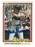 Autographed DAVE BERGMAN 1981 Donruss Card