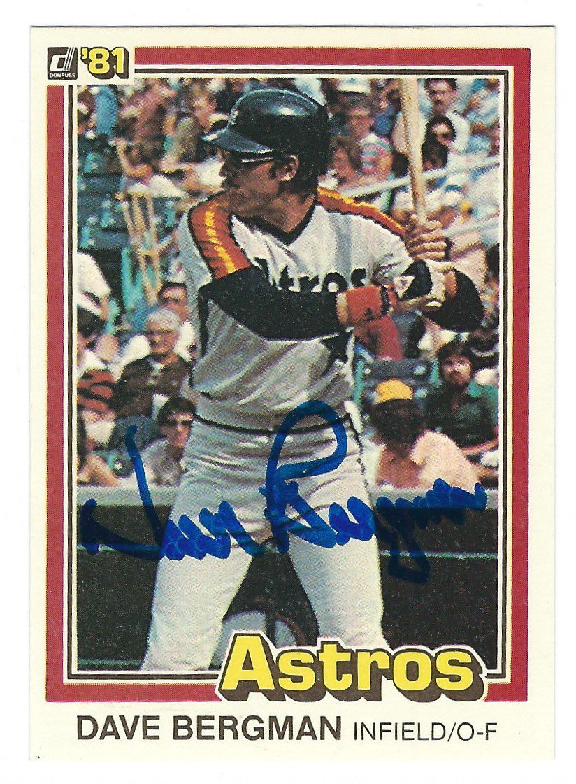 Autographed DAVE BERGMAN 1981 Donruss Card