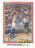 Autographed PETE FALCONE  1981 Donruss Card