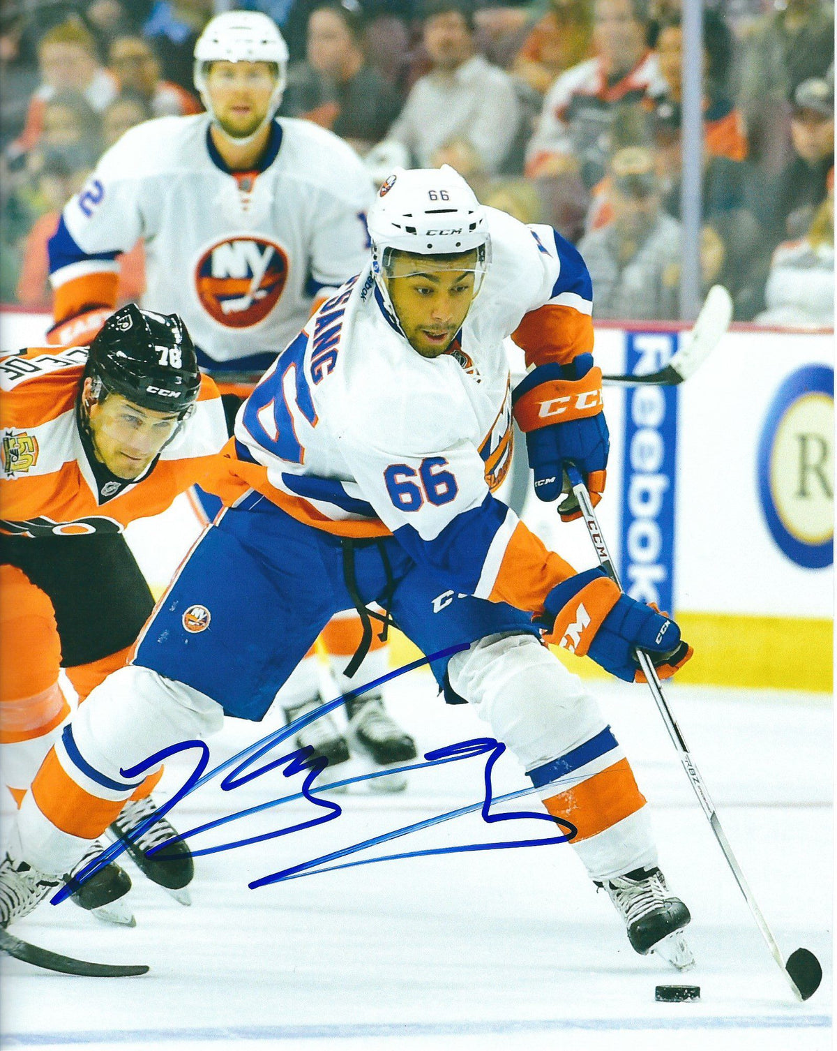 Autographed JOSHUA HO-SANG 8X10 New York Islanders Photo