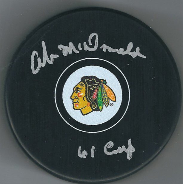Autographed AB MCDONALD Chicago Blackhawks Hockey Puck
