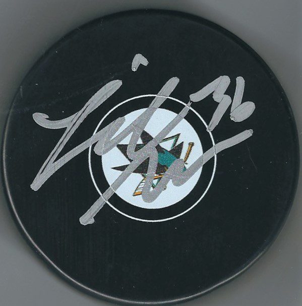 Autographed JANNIK HANSEN San Jose Sharks Hockey Puck