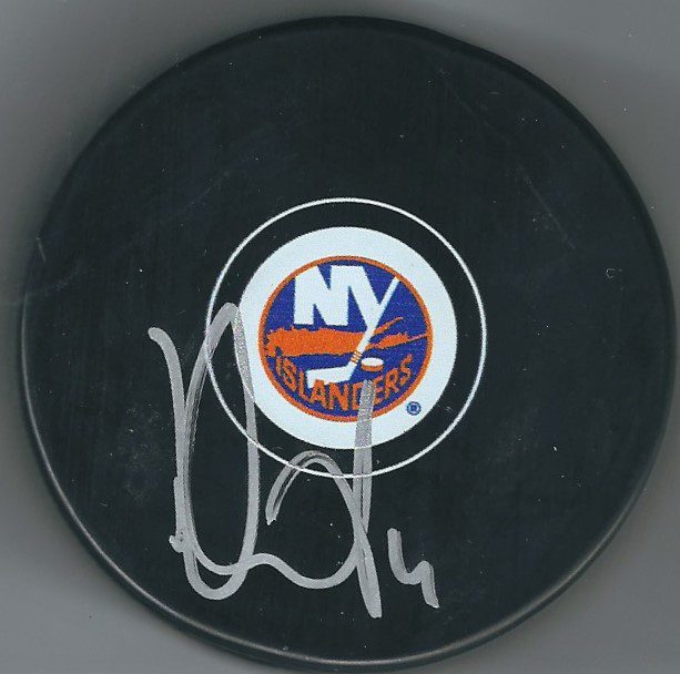 Autographed DENNIS SEIDENBERG New York Islanders Hockey Puck