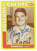 Autographed GEORGE KELL 1991 Swell Baseball Great Card