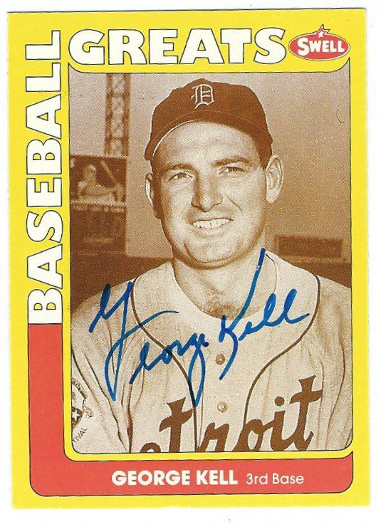 Autographed GEORGE KELL 1991 Swell Baseball Great Card
