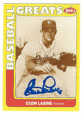 Autographed CLEM LABINE 1991 Swell Baseball Great Card