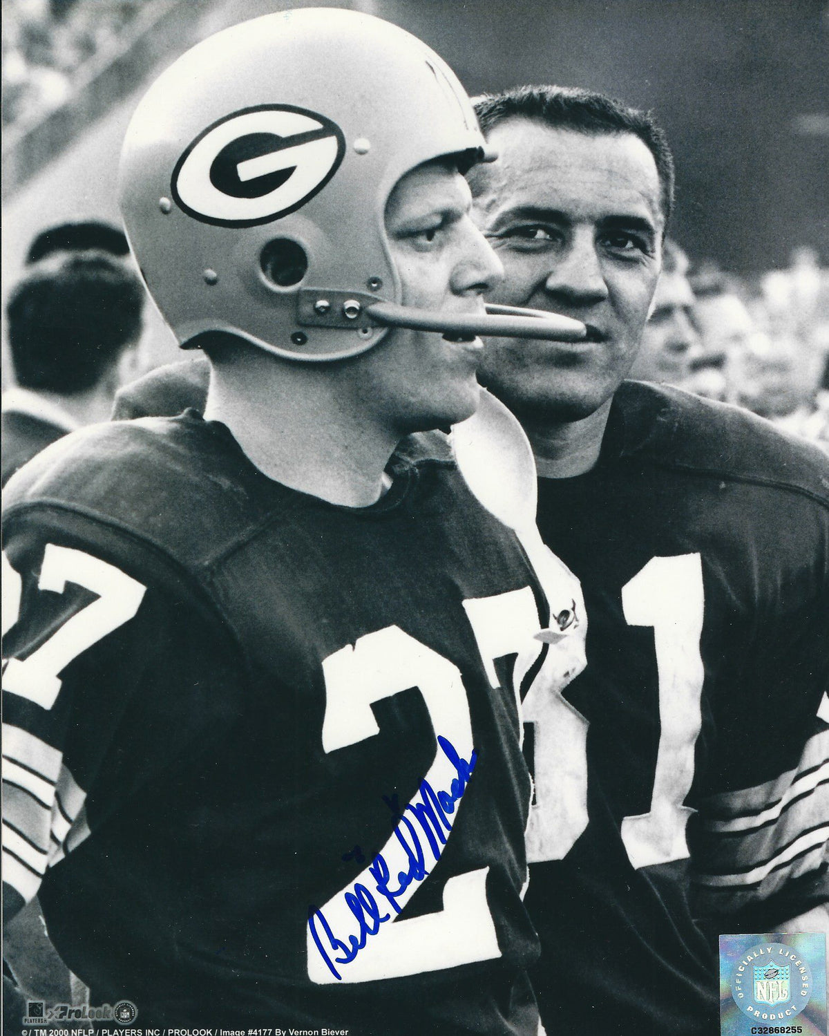 Autographed BILL RED MACK Green Bay Packers Photo