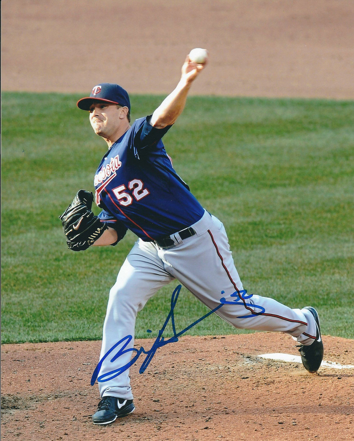 AUTOGRAPHED BRIAN DUENSING 8X10 Minnesota Twins photo