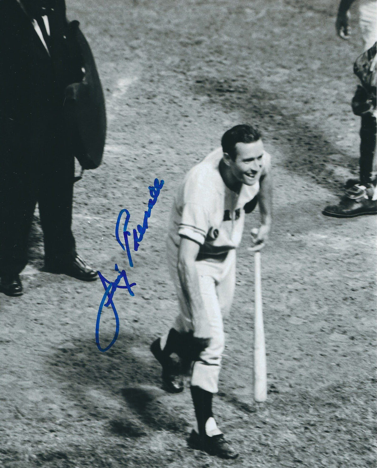 AUTOGRAPHED JIM PIERSALL 8x10 Los Angeles Angels Photo