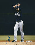 AUTOGRAPHED JORGE LOPEZ 8X10 Milwaukee Brewers Photo