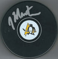 Autographed JACQUES MARTIN Pittsburgh Penguins Hockey Puck