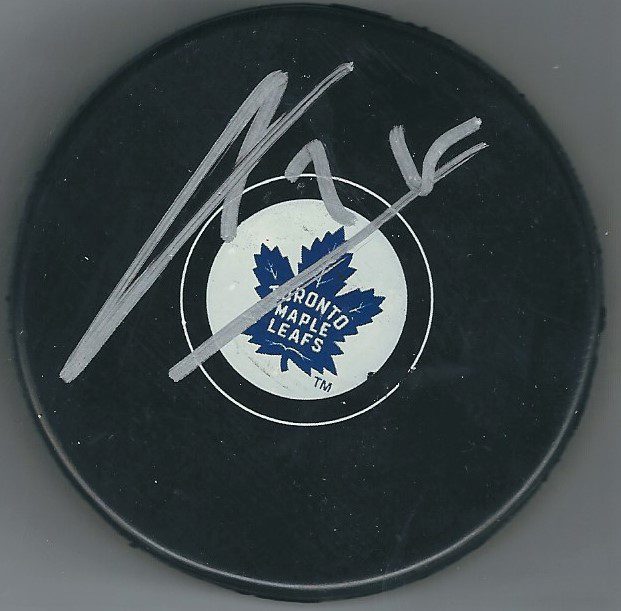 Autographed JAMES VAN RIEMSDYK Toronto Maple Leafs Hockey Puck