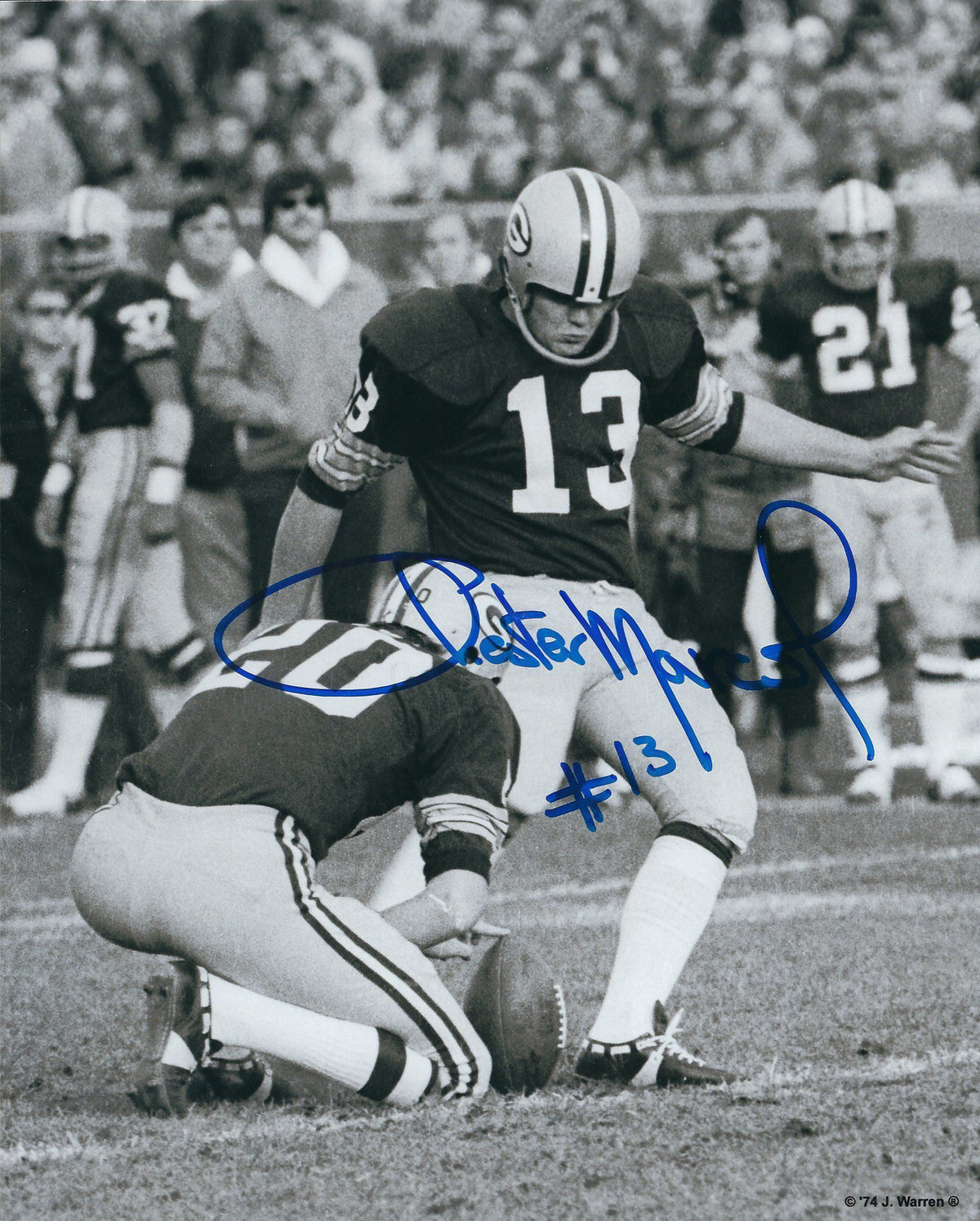Autographed CHESTER MARCOL 8X10 Green Bay Packers Photo