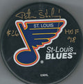 Autographed BERNIE MCRAE St. Louis Blues Hockey Puck