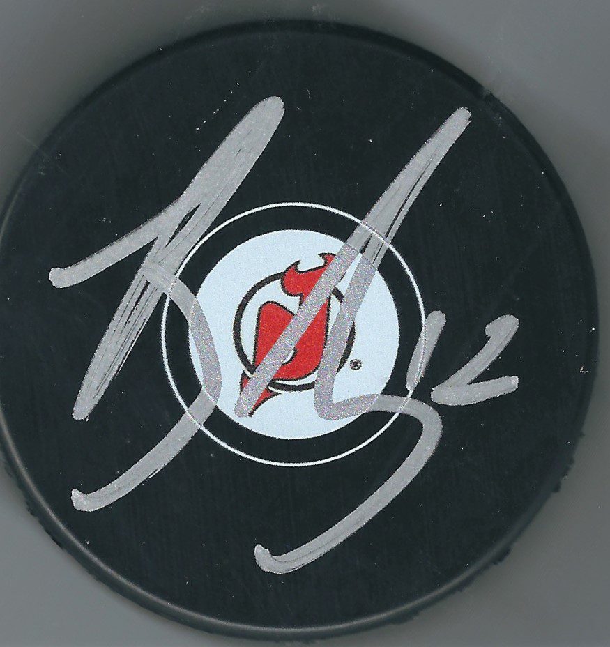 Autographed BEN LOVEJOY New Jersey Devils Hockey Puck