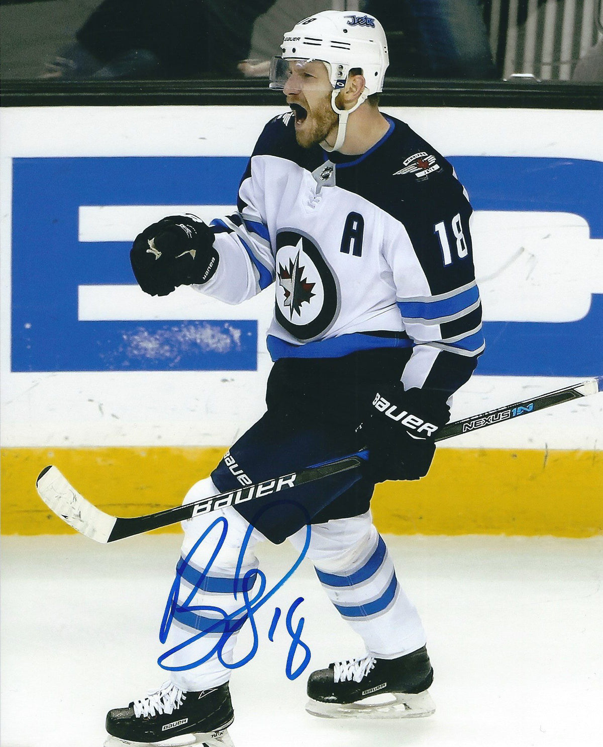 Autographed BRYAN LITTLE 8X10 Winnipeg Jets Photo