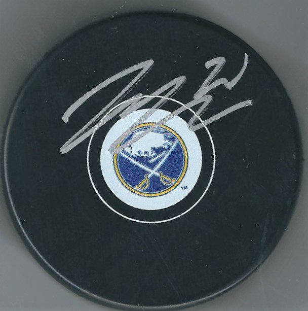 Autographed  ZEMGUS GIRGENSONS Buffalo Sabres Hockey Puck