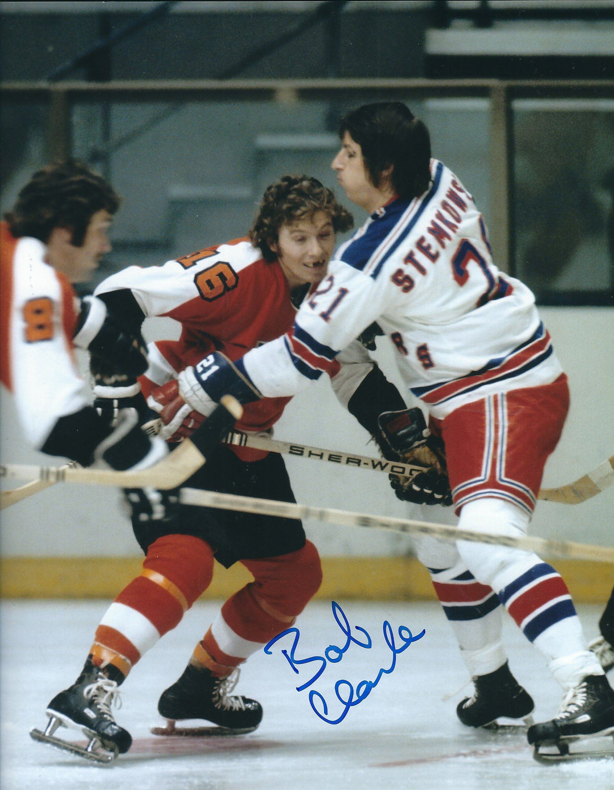 Autographed BOBBY CLARKE 8X10 photo - Philadelphia Flyers