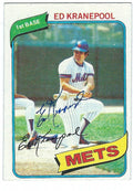 Autographed ED KRANEPOOL 1980 Topps Card