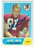 Autographed JACKIE SMITH 1968 Topps Card