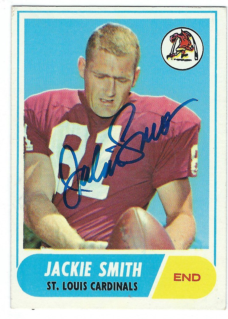 Autographed JACKIE SMITH 1968 Topps Card
