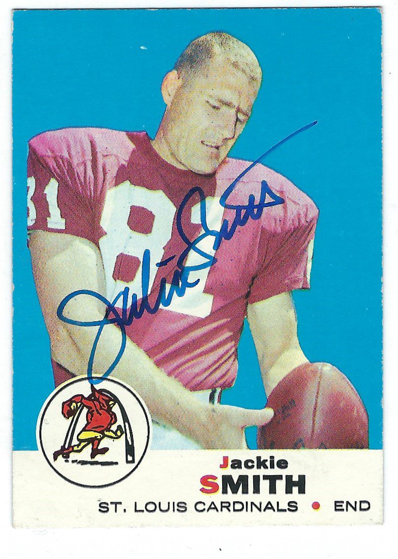 Autographed JACKIE SMITH 1969 Topps Card