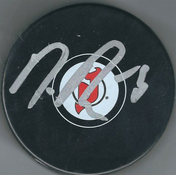 Autographed MIRCO MUELLER New Jersey Devils Hockey Puck