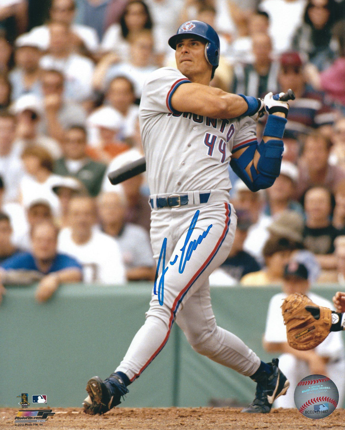 AUTOGRAPHED JOSE CANSECO  8X10 Toronto Blue Jays Photo