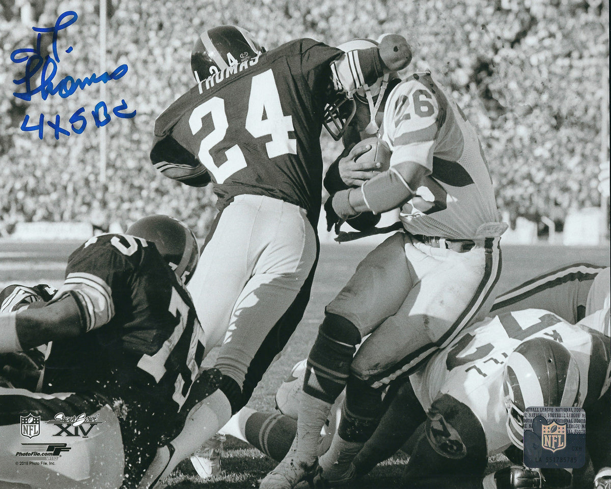 Autographed J.T. THOMAS  8X10 Pittsburgh Steelers Photo