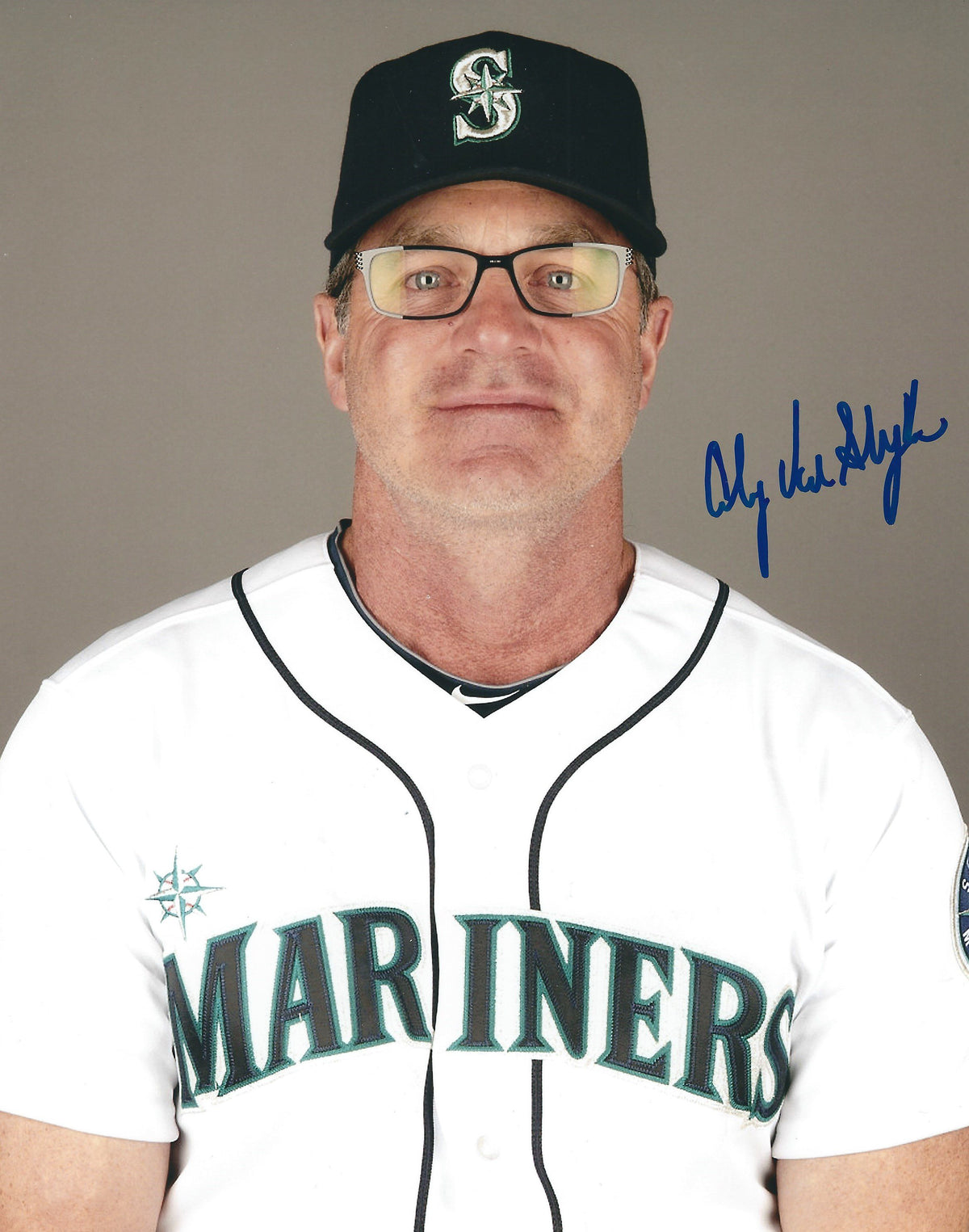 AUTOGRAPHED ANDY VAN SLYKE 8X10 Seattle Mariners Photo
