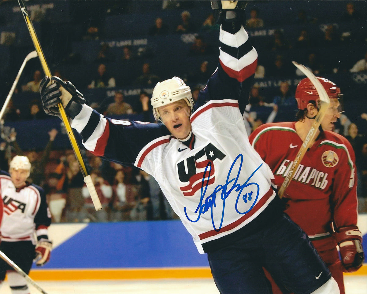 Autographed SCOTT YOUNG 8X10 Team USA Hockey Photo
