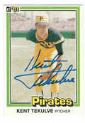 Autographed KENT TEKULVE 1981 Donruss Card
