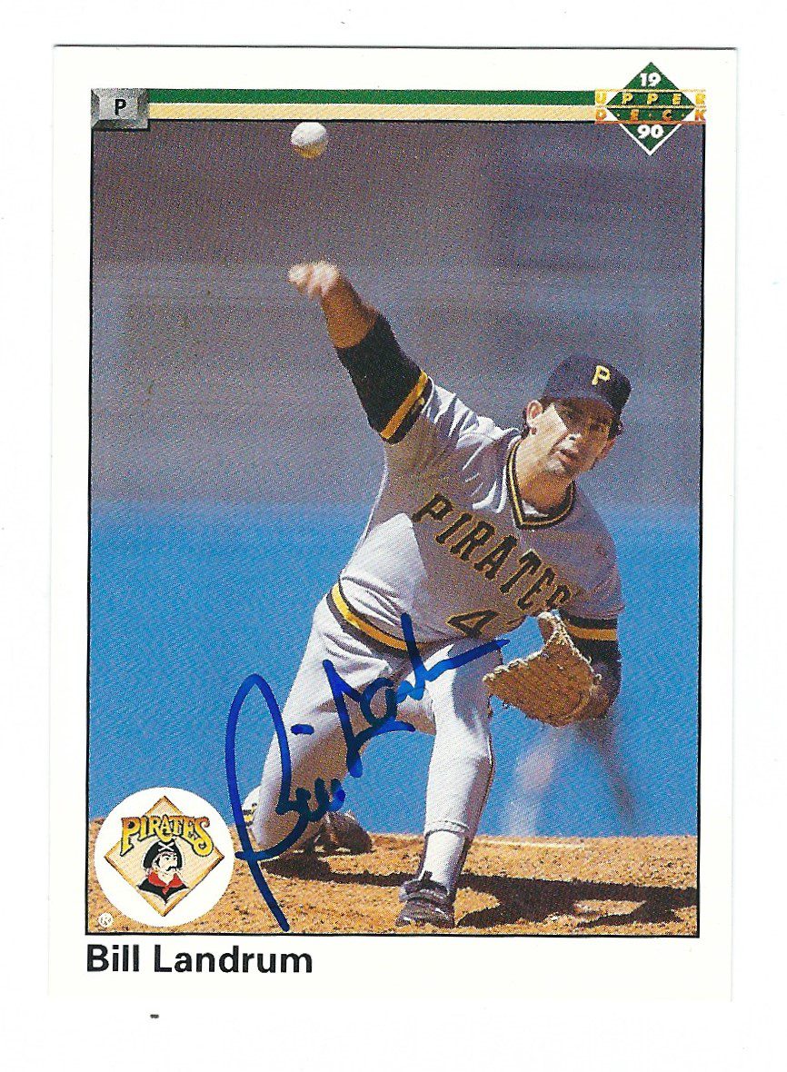 Autographed BILL LANDRUM 1990 UPPER DECK Card