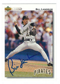 Autographed BILL LANDRUM 1992 UPPER DECK Card