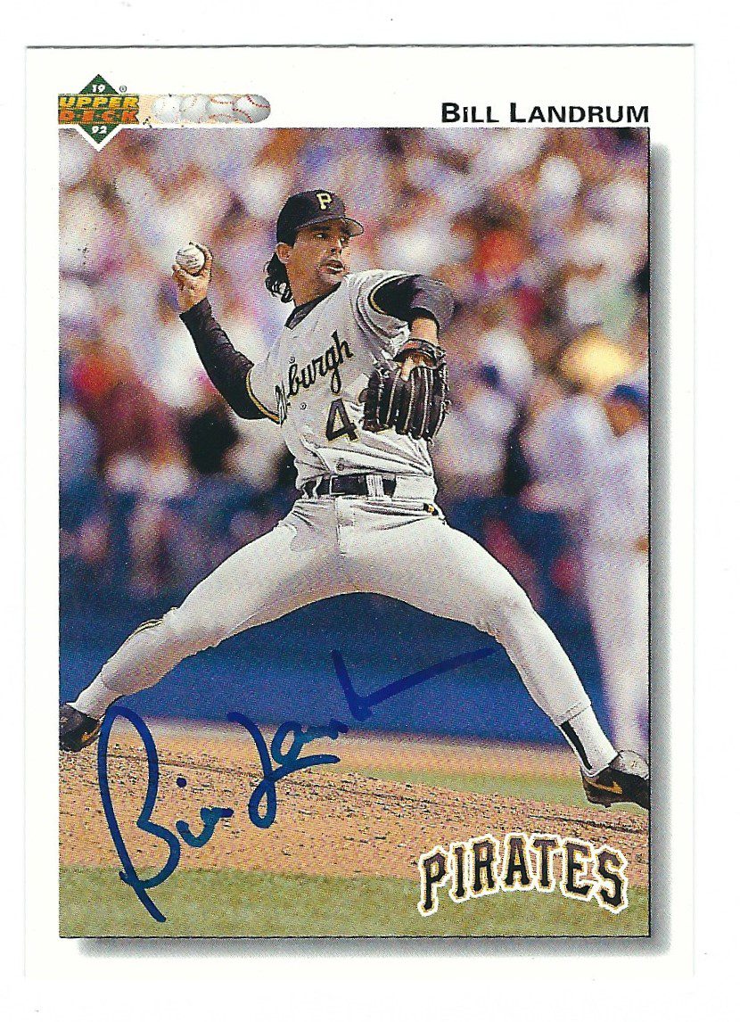 Autographed BILL LANDRUM 1992 UPPER DECK Card