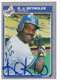 Autographed R.J. REYNOLDS Los Angeles Dodgers 1985 Fleer Card