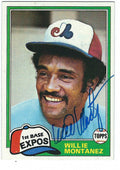 Autographed WILLIE MONTANEZ 1981 Topps Card