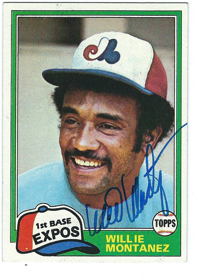 Autographed WILLIE MONTANEZ 1981 Topps Card