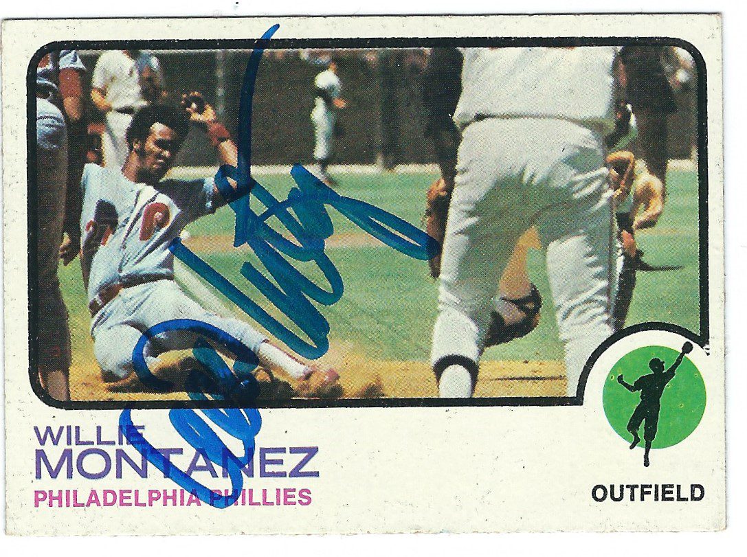 Autographed WILLIE MONTANEZ 1973 Topps Card