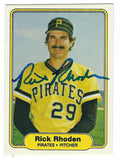 Autographed RICK RHODEN 1982 FLEER Card
