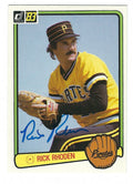 Autographed RICK RHODEN 1983 Donruss Card