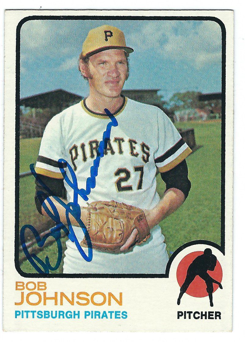 Autographed BOB JOHNSON 1973 Topps Card