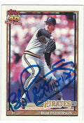 Autographed BOB PATTERSON 1991 TOPPS Card