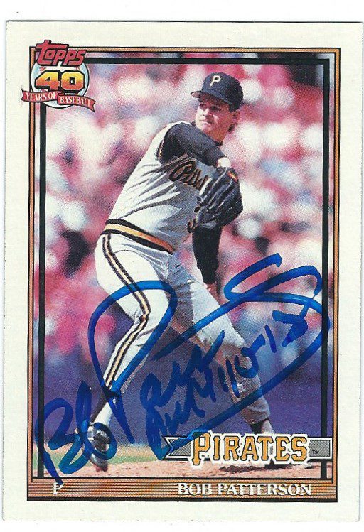 Autographed BOB PATTERSON 1991 TOPPS Card