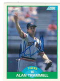 Autographed ALAN TRAMMELL Detroit Tigers 1989 Score Card