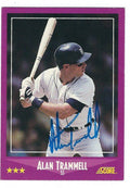 Autographed ALAN TRAMMELL Detroit Tigers 1988 Score Card