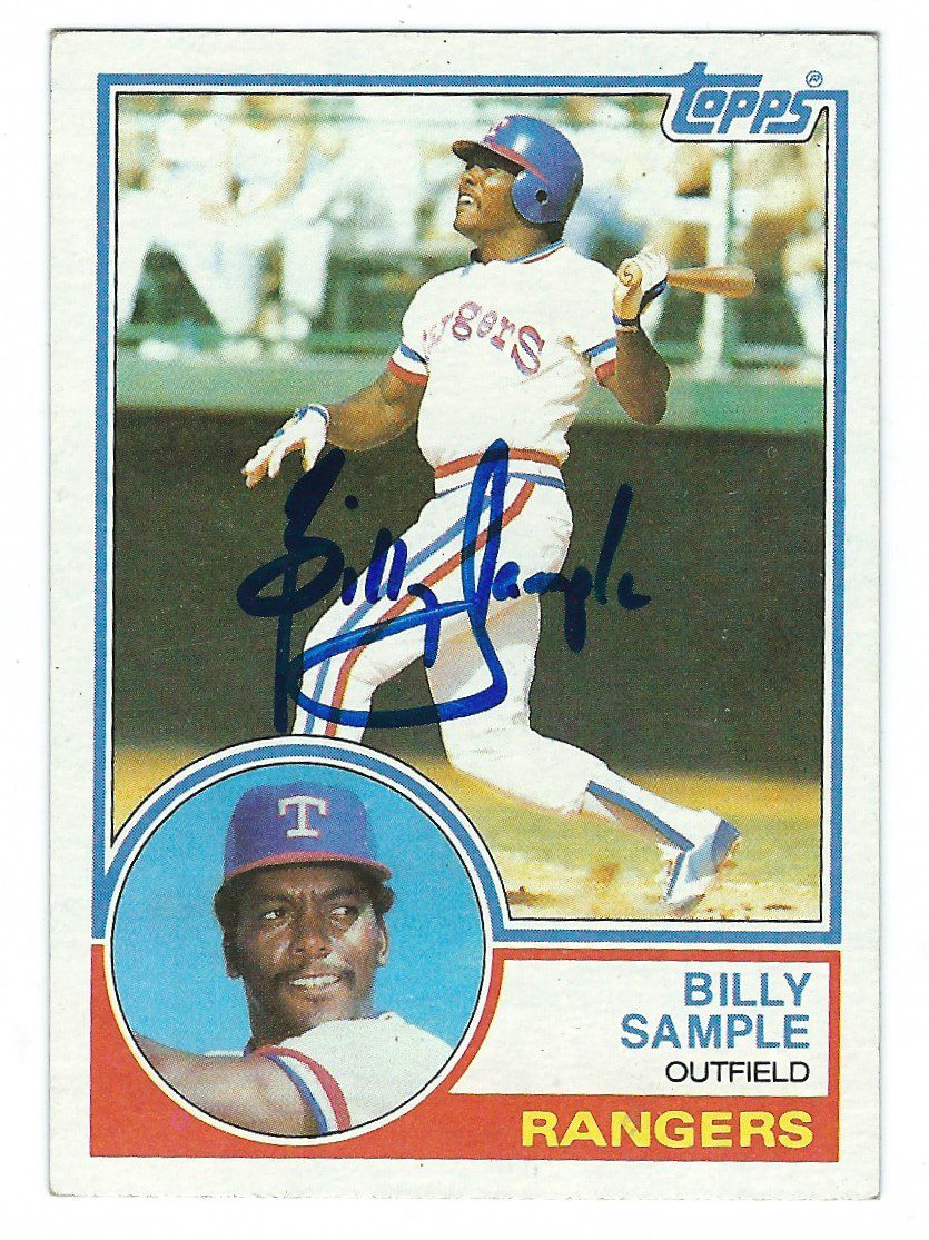 Autographed BILLY SAMPLE 1983 TOPPS Card